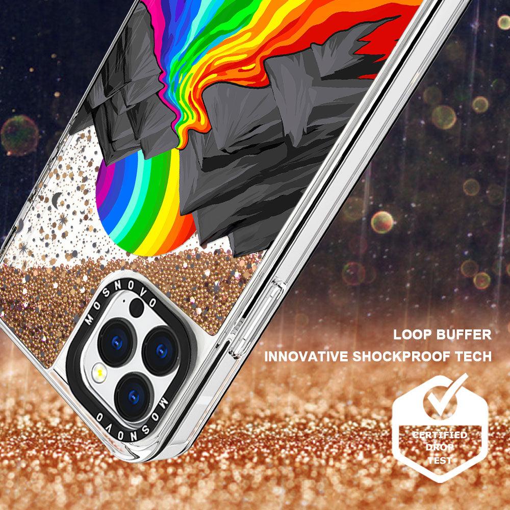 Rainbow Landscape Glitter Phone Case - iPhone 13 Pro Max Case - MOSNOVO