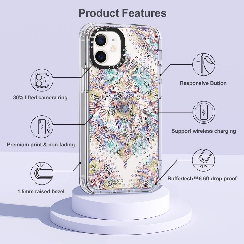 Rainbow Mandala Phone Case - iPhone 12 Case - MOSNOVO