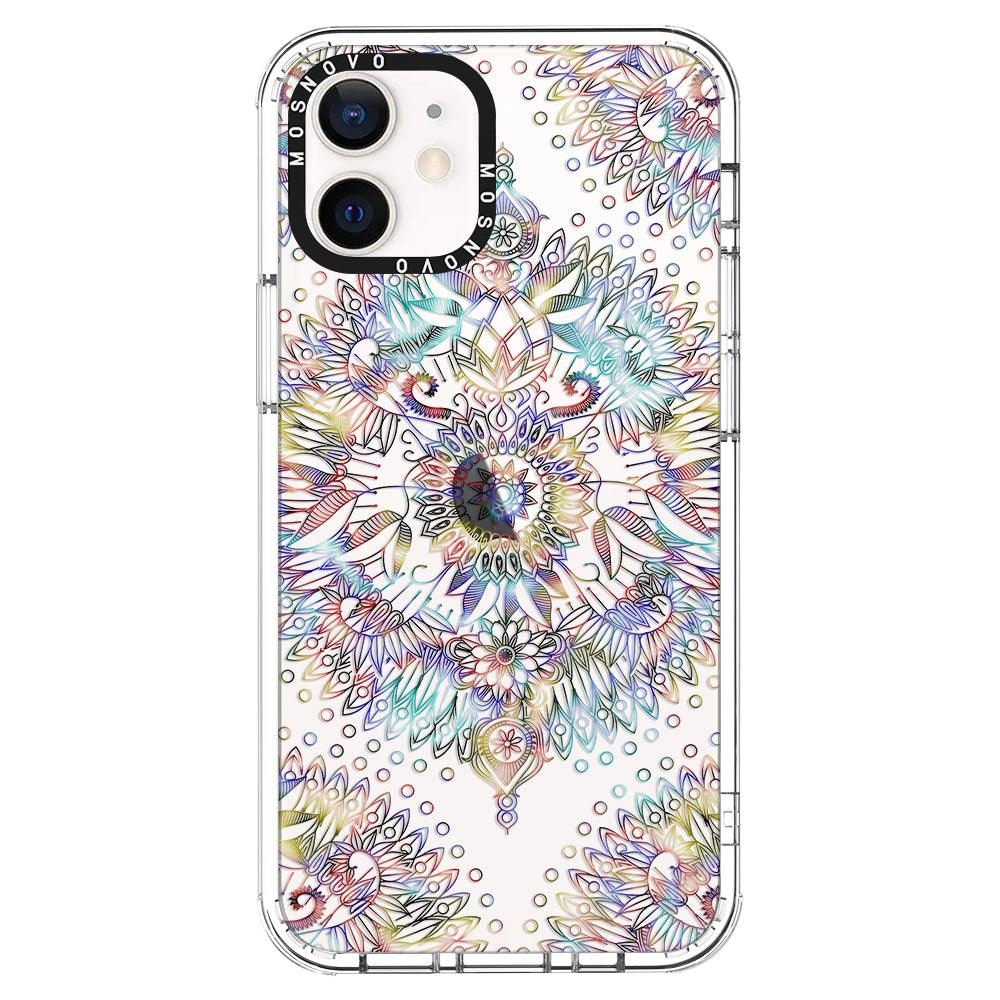 Rainbow Mandala Phone Case - iPhone 12 Mini Case - MOSNOVO