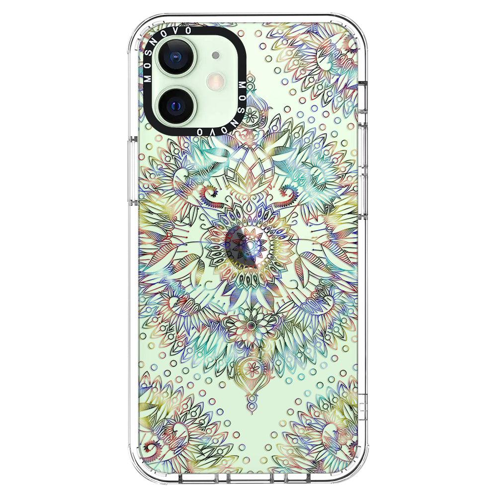 Rainbow Mandala Phone Case - iPhone 12 Mini Case - MOSNOVO