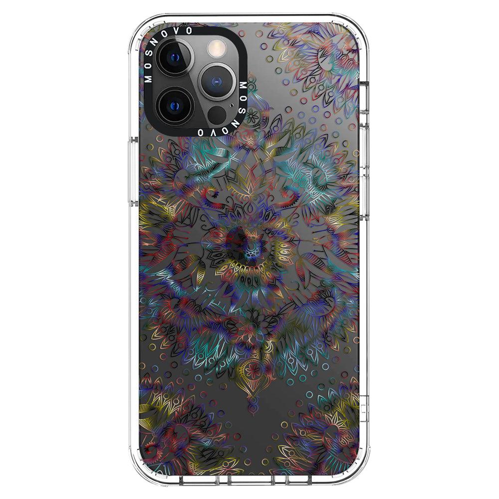 Rainbow Mandala Phone Case - iPhone 12 Pro Case - MOSNOVO