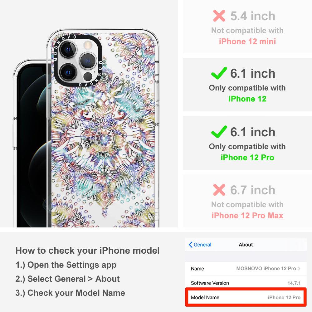 Rainbow Mandala Phone Case - iPhone 12 Pro Case - MOSNOVO