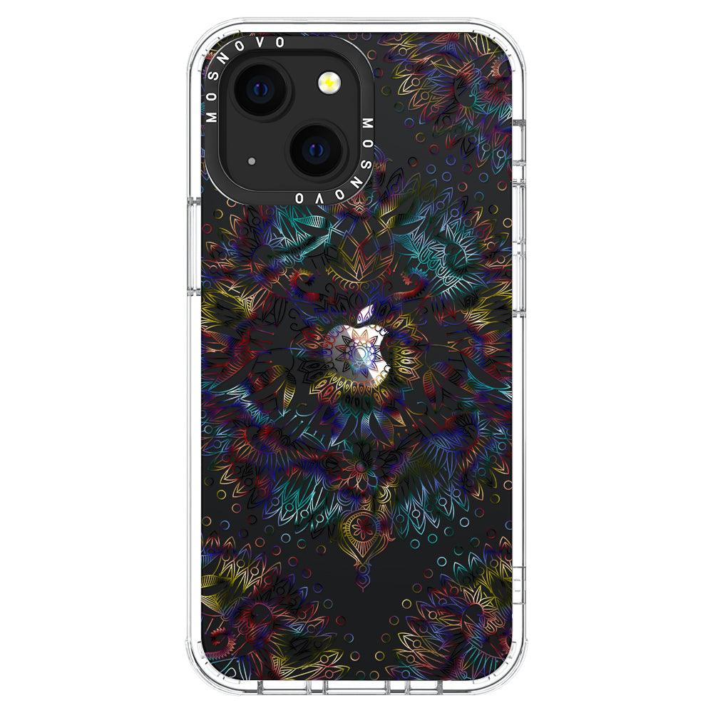 Rainbow Mandala Phone Case - iPhone 13 Mini Case - MOSNOVO