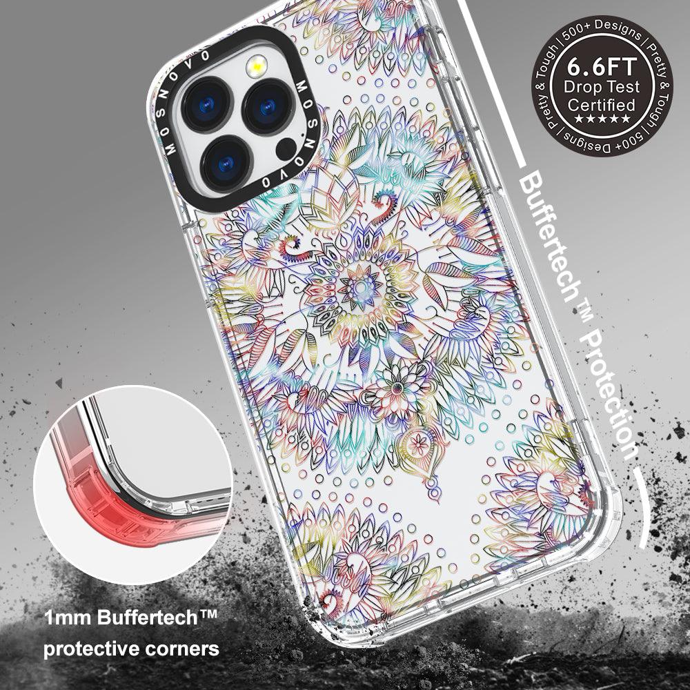 Rainbow Mandala Phone Case - iPhone 13 Pro Case - MOSNOVO