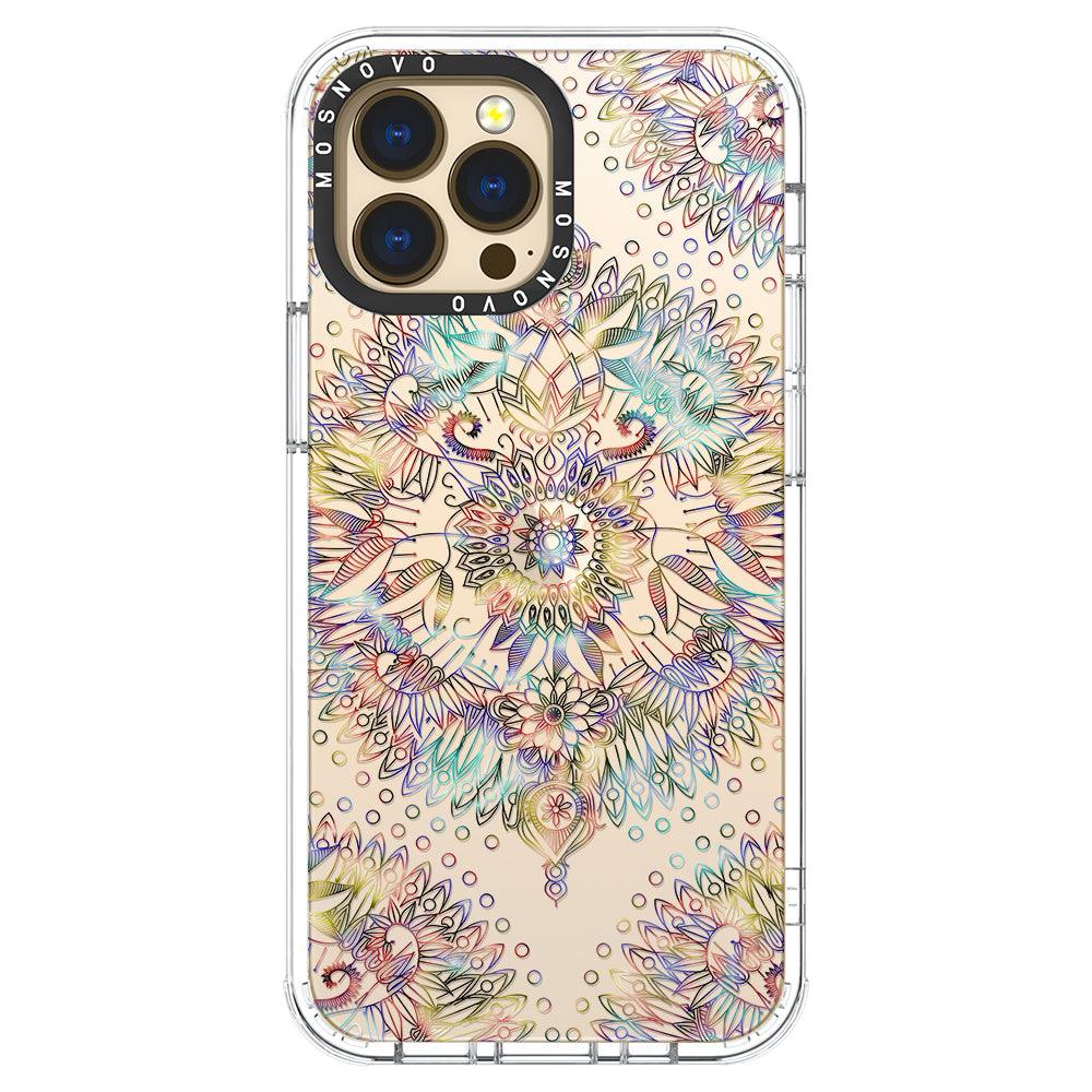 Rainbow Mandala Phone Case - iPhone 13 Pro Max Case - MOSNOVO