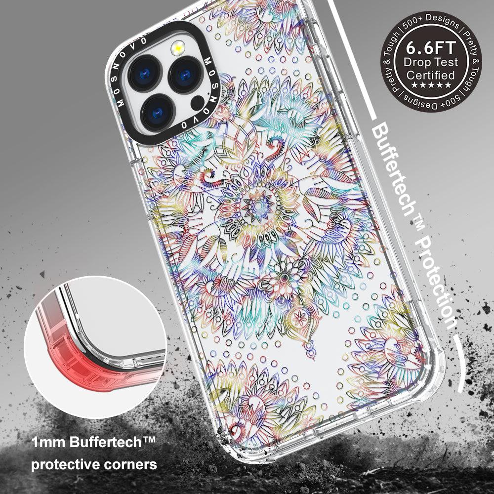 Rainbow Mandala Phone Case - iPhone 13 Pro Max Case - MOSNOVO