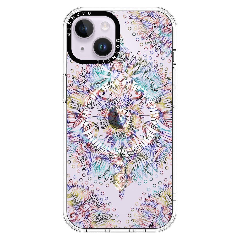 Rainbow Mandala Phone Case - iPhone 14 Plus Case - MOSNOVO