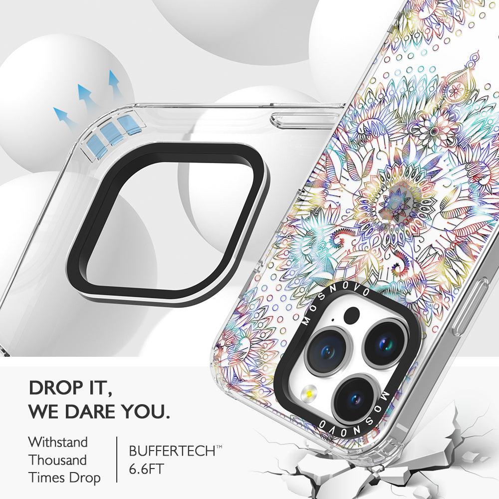 Rainbow Mandala Phone Case - iPhone 14 Pro Case - MOSNOVO