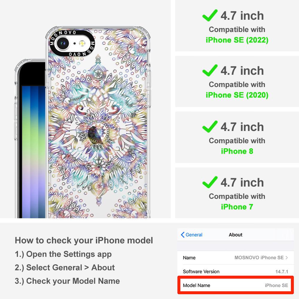Rainbow Mandala Phone Case - iPhone 8 Case - MOSNOVO