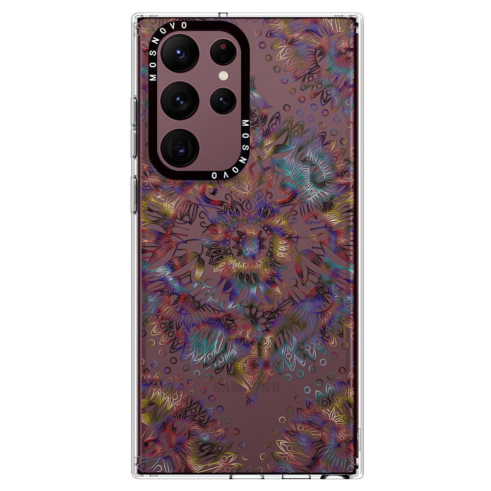 Rainbow Mandala Phone Case - Samsung Galaxy S22 Ultra Case - MOSNOVO