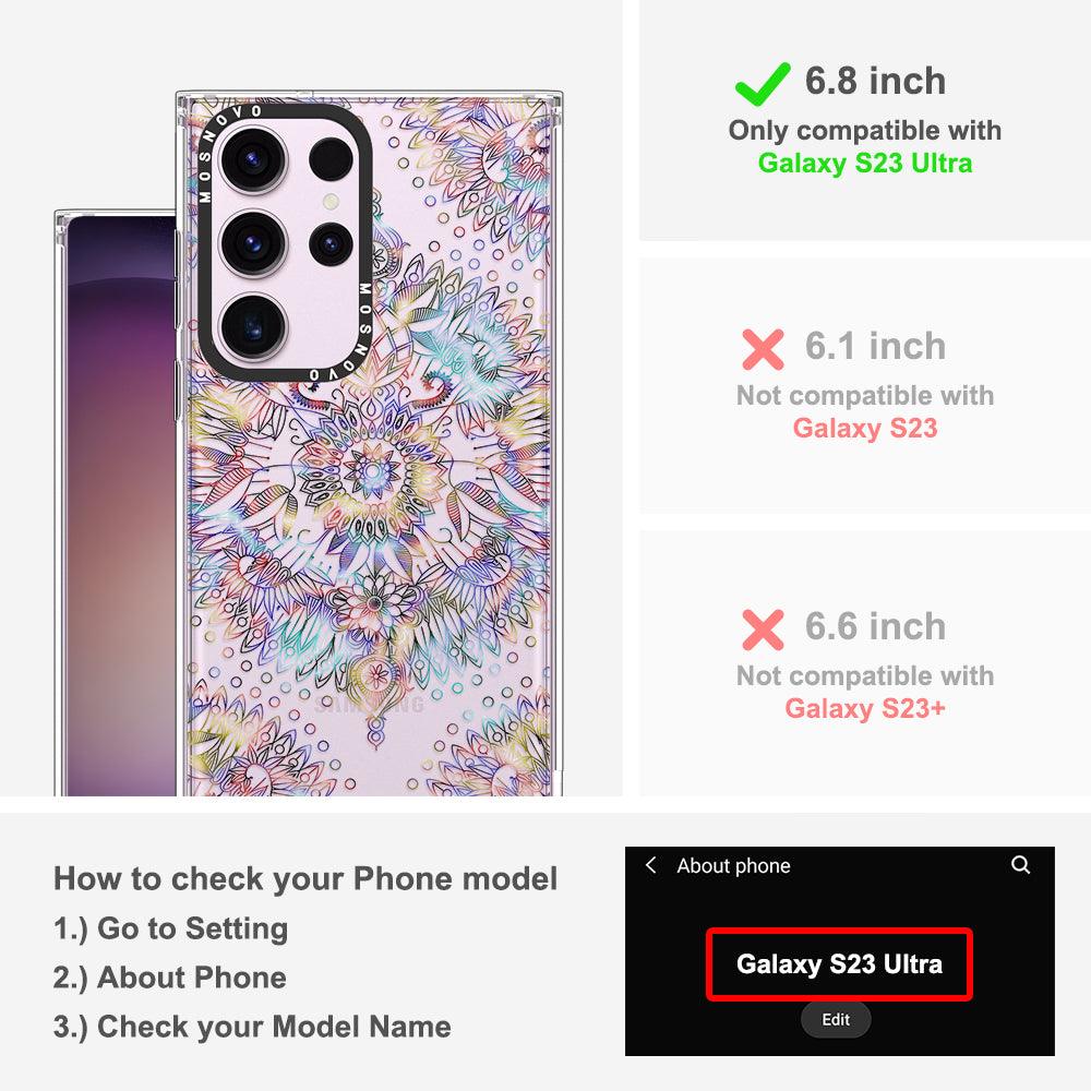 Rainbow Mandala Phone Case - Samsung Galaxy S23 Ultra Case - MOSNOVO