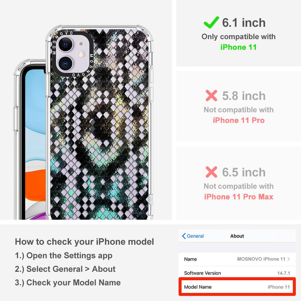 Rainbow Snake Print Phone Case - iPhone 11 Case - MOSNOVO