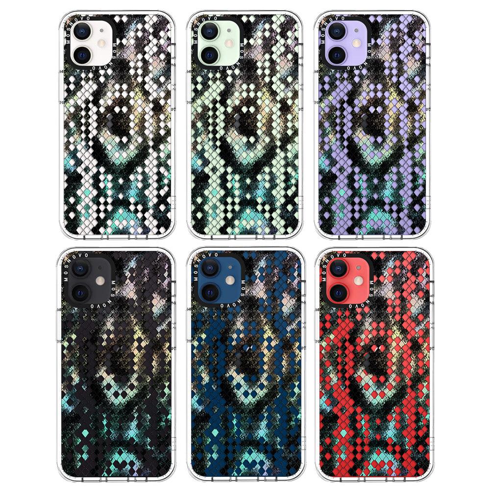 Rainbow Snake Print Phone Case - iPhone 12 Mini Case - MOSNOVO