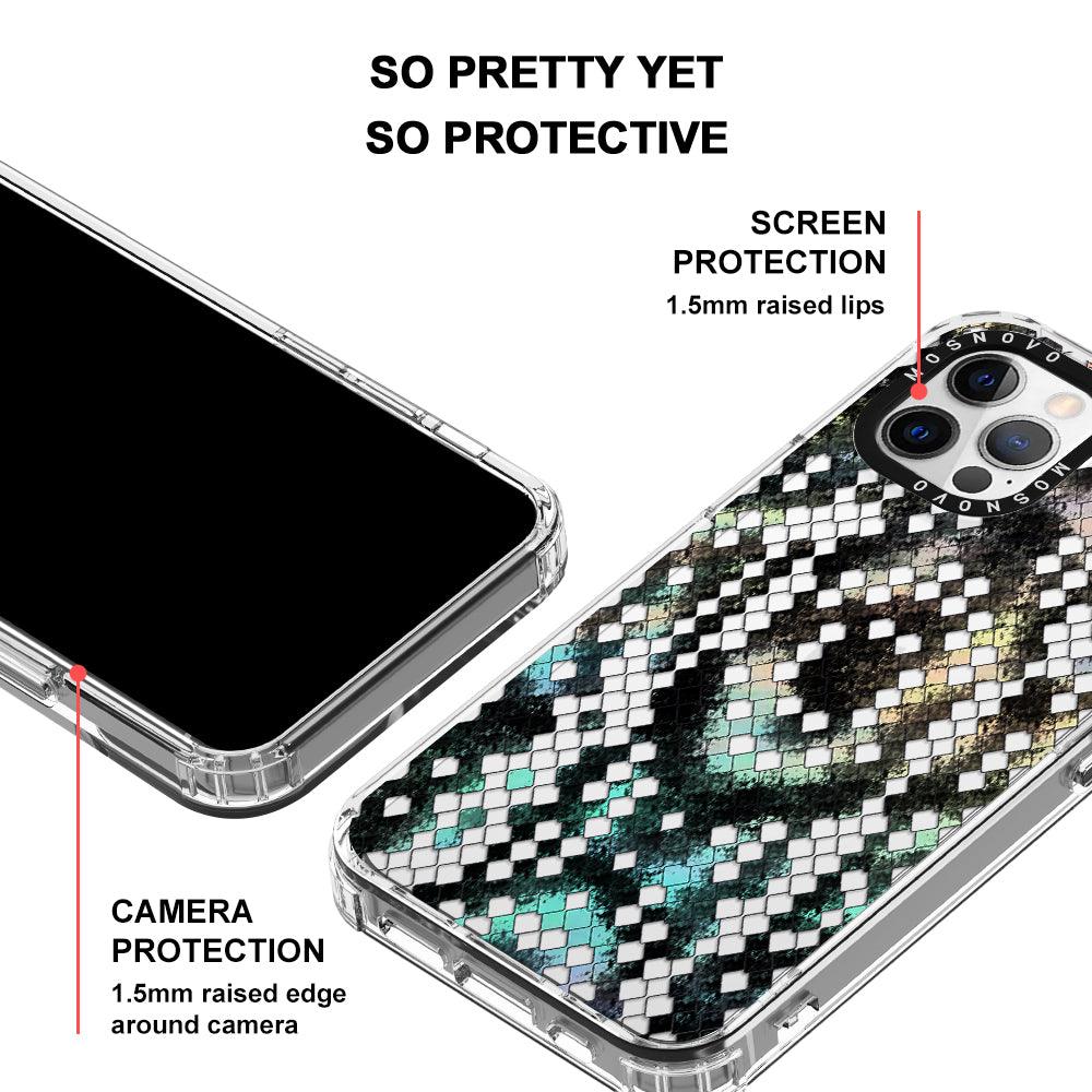 Rainbow Snake Print Phone Case - iPhone 12 Pro Case - MOSNOVO