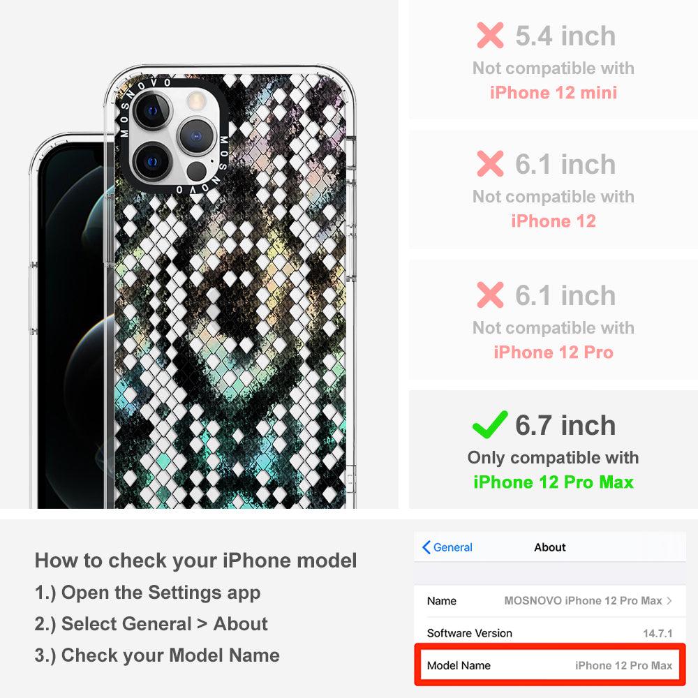 Rainbow Snake Print Phone Case - iPhone 12 Pro Max Case - MOSNOVO