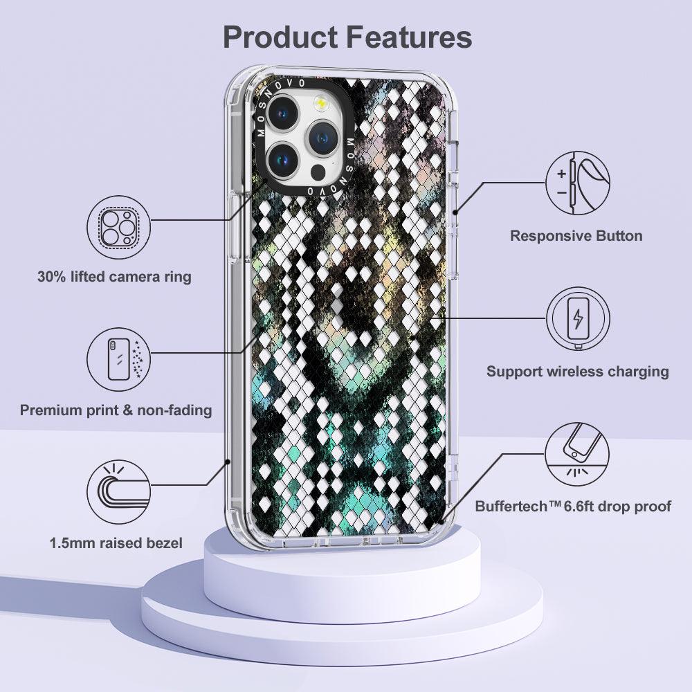 Rainbow Snake Print Phone Case - iPhone 12 Pro Max Case - MOSNOVO