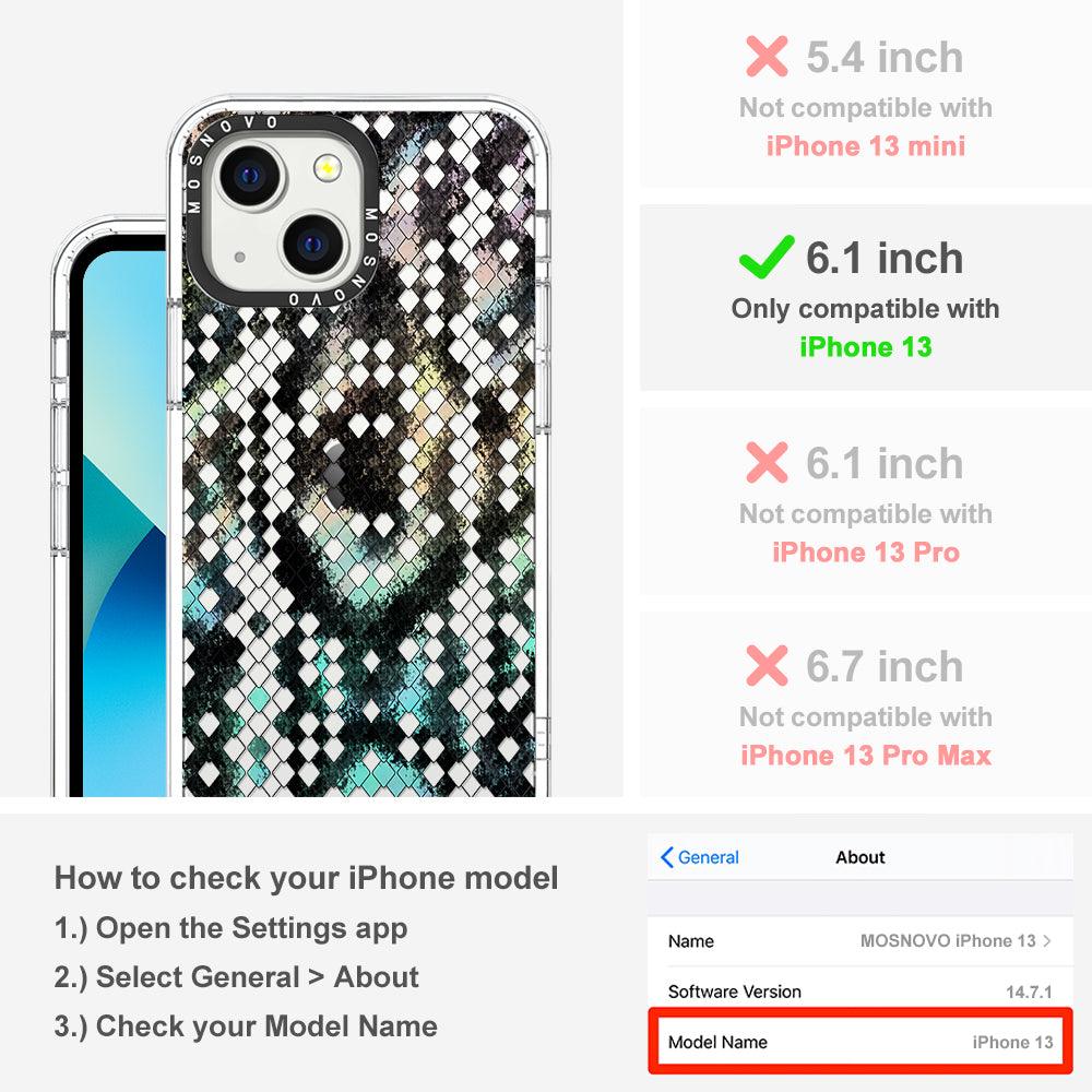 Rainbow Snake Print Phone Case - iPhone 13 Case - MOSNOVO