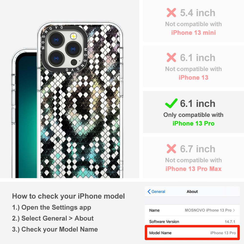 Rainbow Snake Print Phone Case - iPhone 13 Pro Case - MOSNOVO
