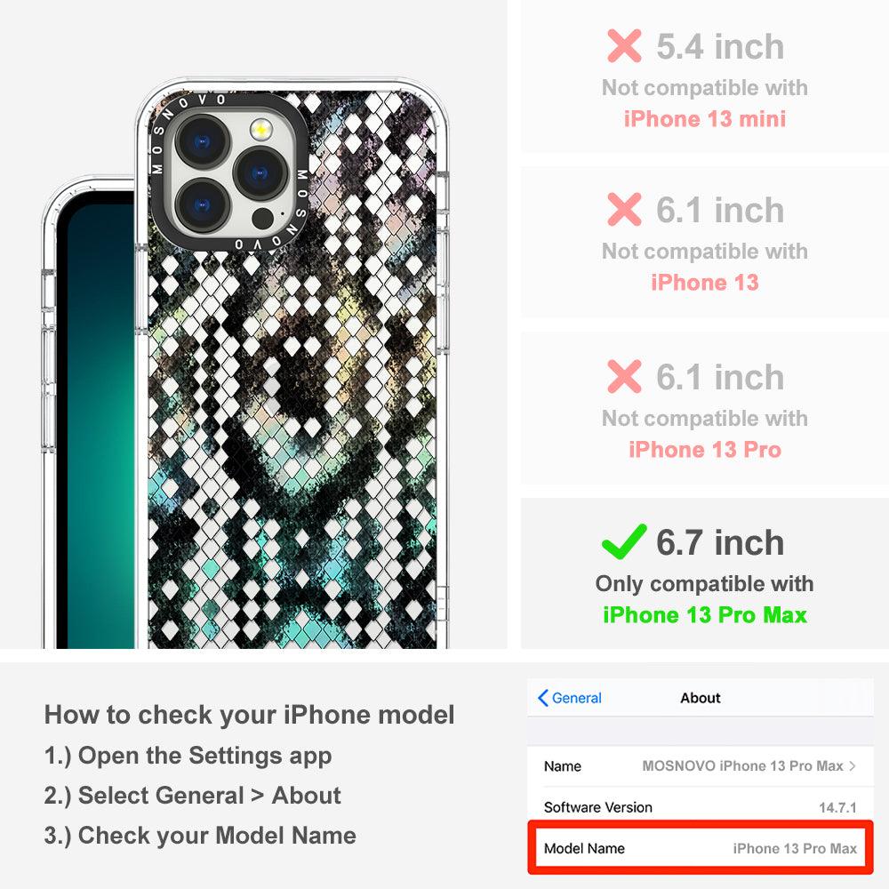 Rainbow Snake Print Phone Case - iPhone 13 Pro Max Case - MOSNOVO