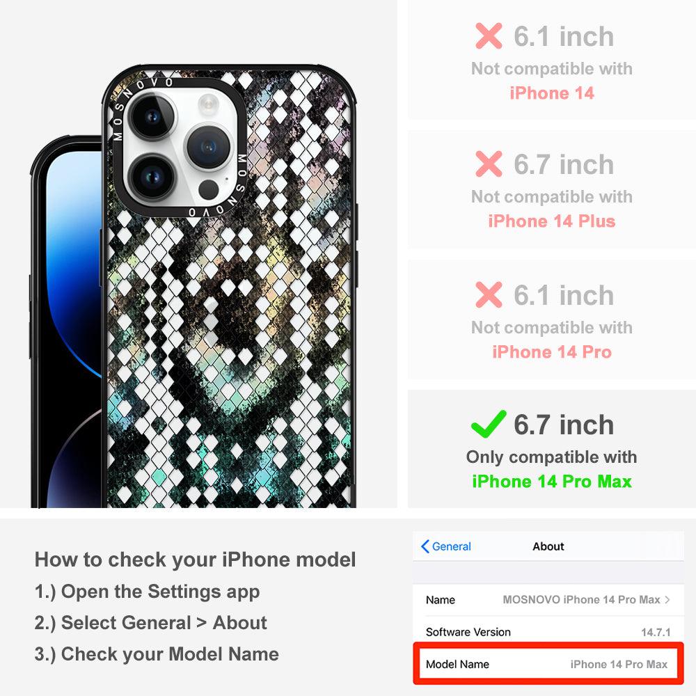 Rainbow Snake Print Phone Case - iPhone 14 Pro Max Case - MOSNOVO