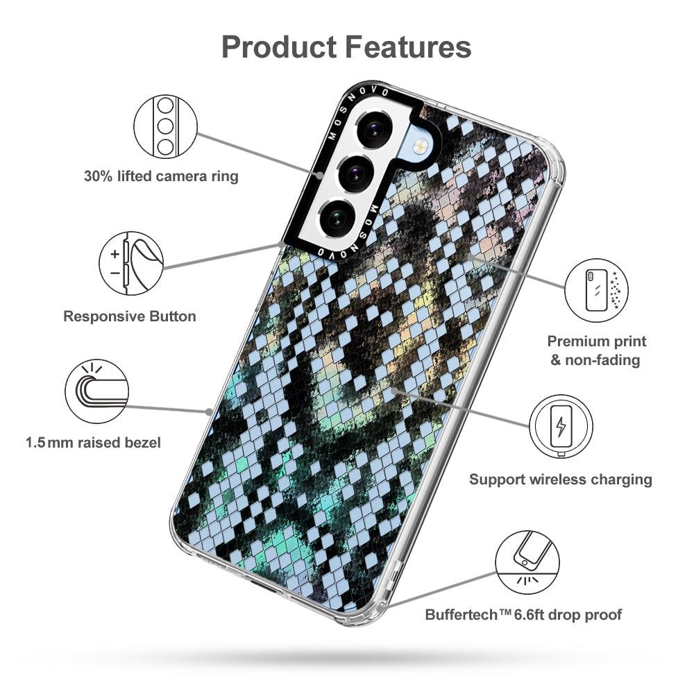 Rainbow Snake Print Phone Case - Samsung Galaxy S22 Case - MOSNOVO