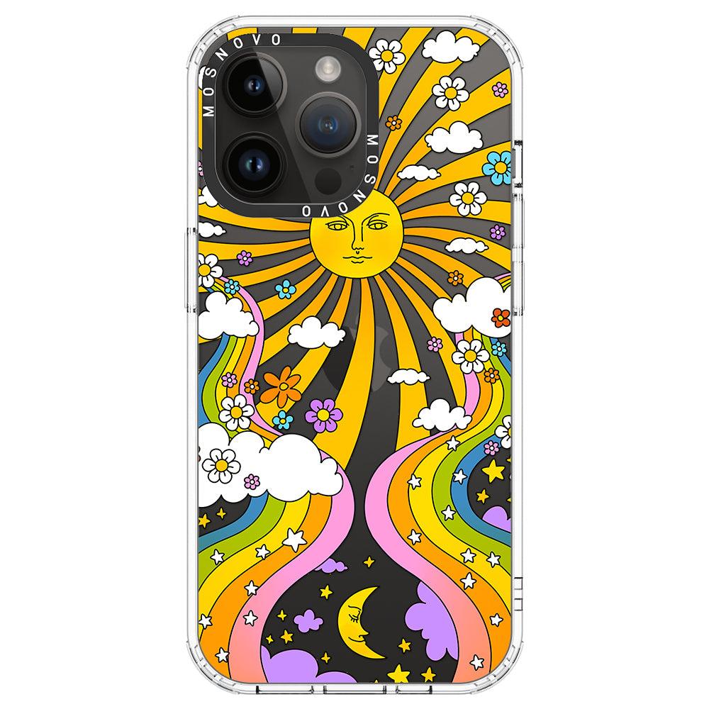 Rainbow Sun and Moon Phone Case - iPhone 14 Pro Max Case – MOSNOVO