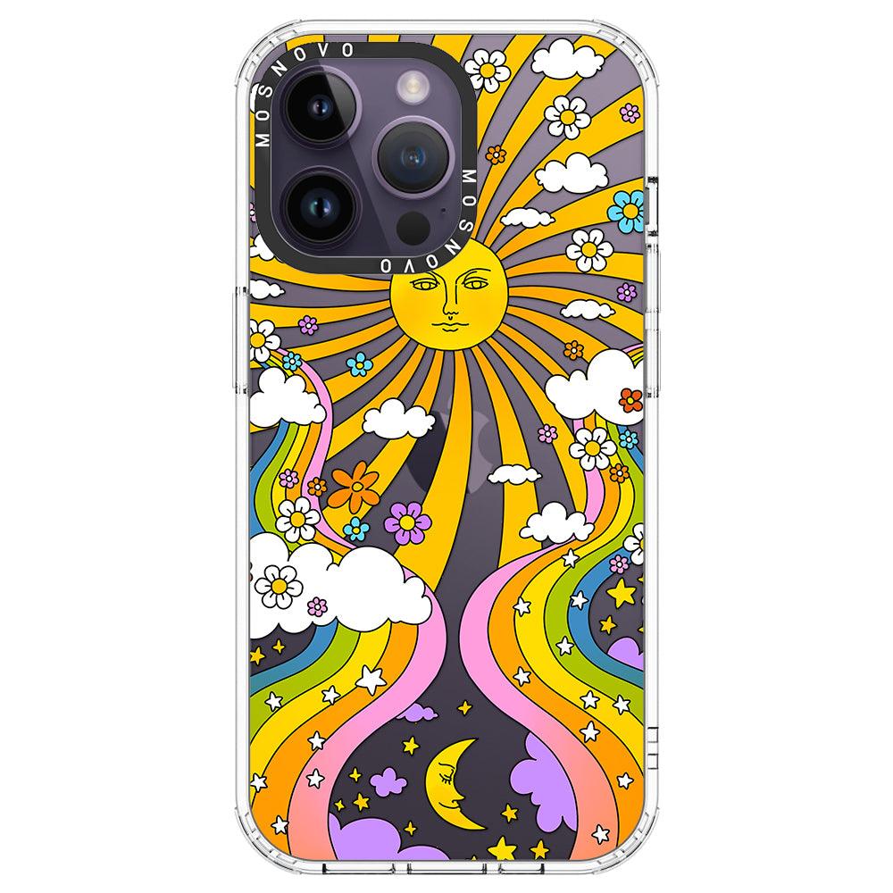 Rainbow Sun and Moon Phone Case - iPhone 14 Pro Max Case – MOSNOVO
