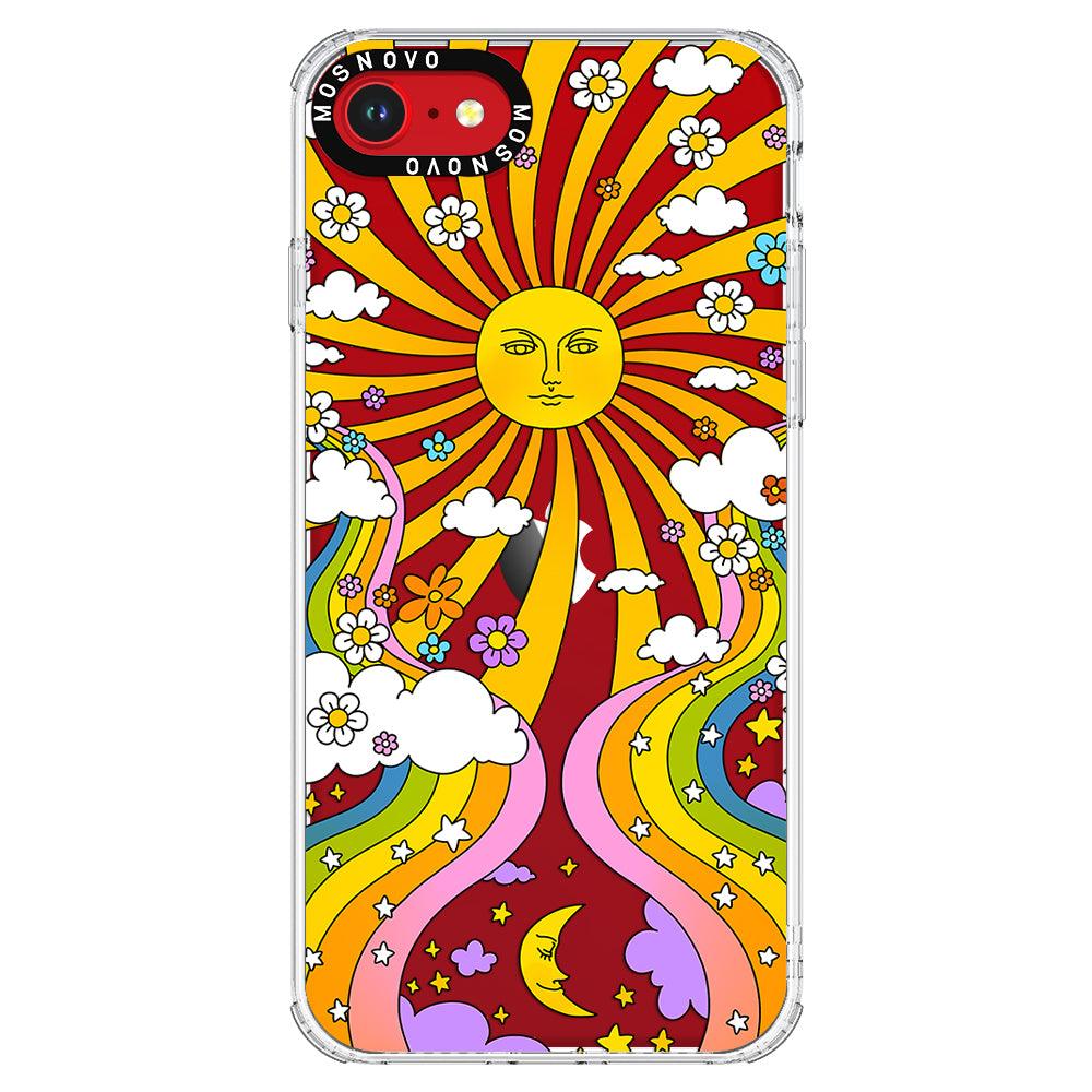 Rainbow Sun and Moon Phone Case - iPhone SE 2022 Case - MOSNOVO