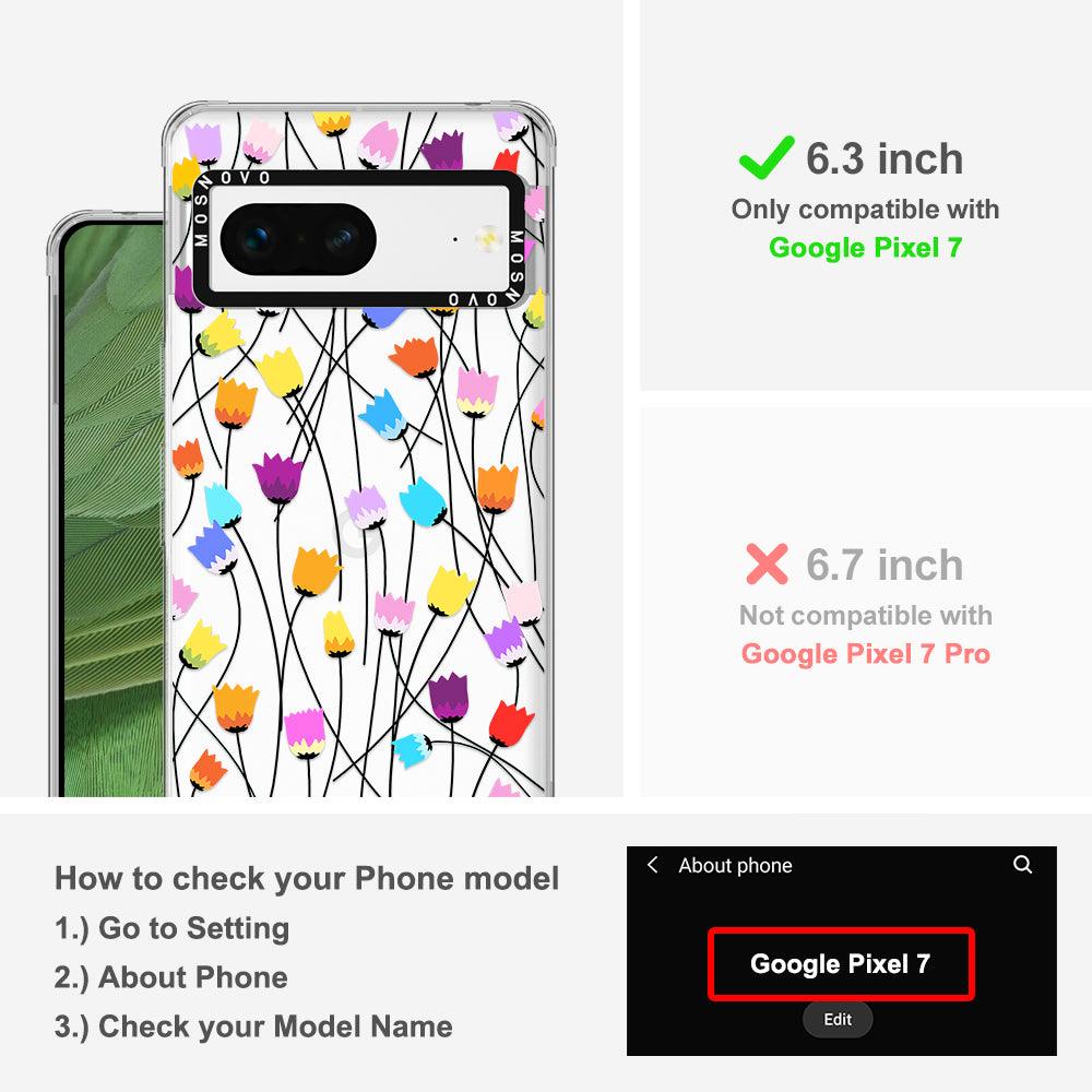 Rainbow Tulips Phone Case - Google Pixel 7 Case - MOSNOVO