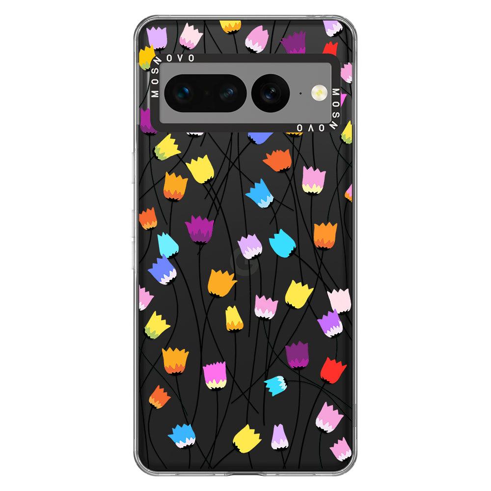 Rainbow Tulips Phone Case - Google Pixel 7 Pro Case - MOSNOVO