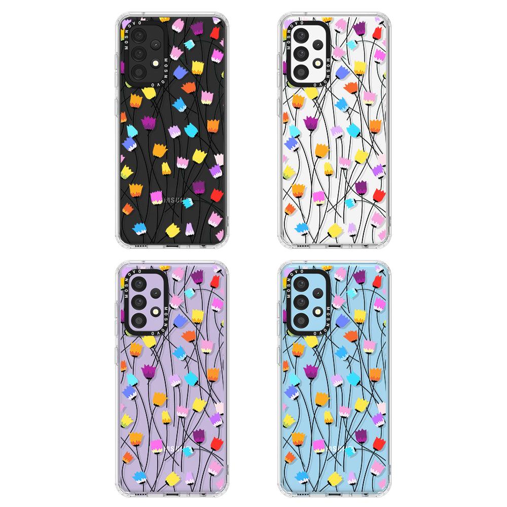 Rainbow Tulips Phone Case - Samsung Galaxy A52 & A52s Case - MOSNOVO
