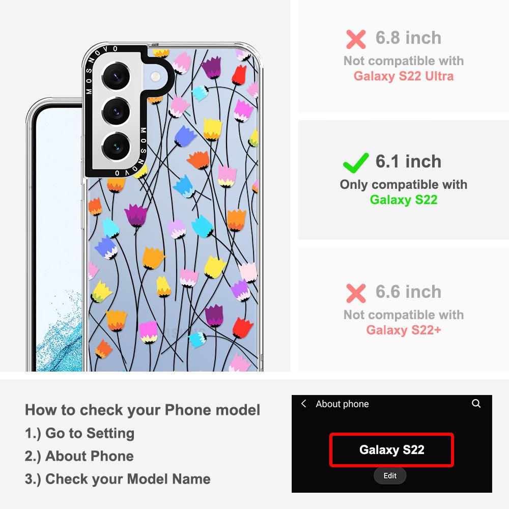 Rainbow Tulips Phone Case - Samsung Galaxy S22 Case - MOSNOVO