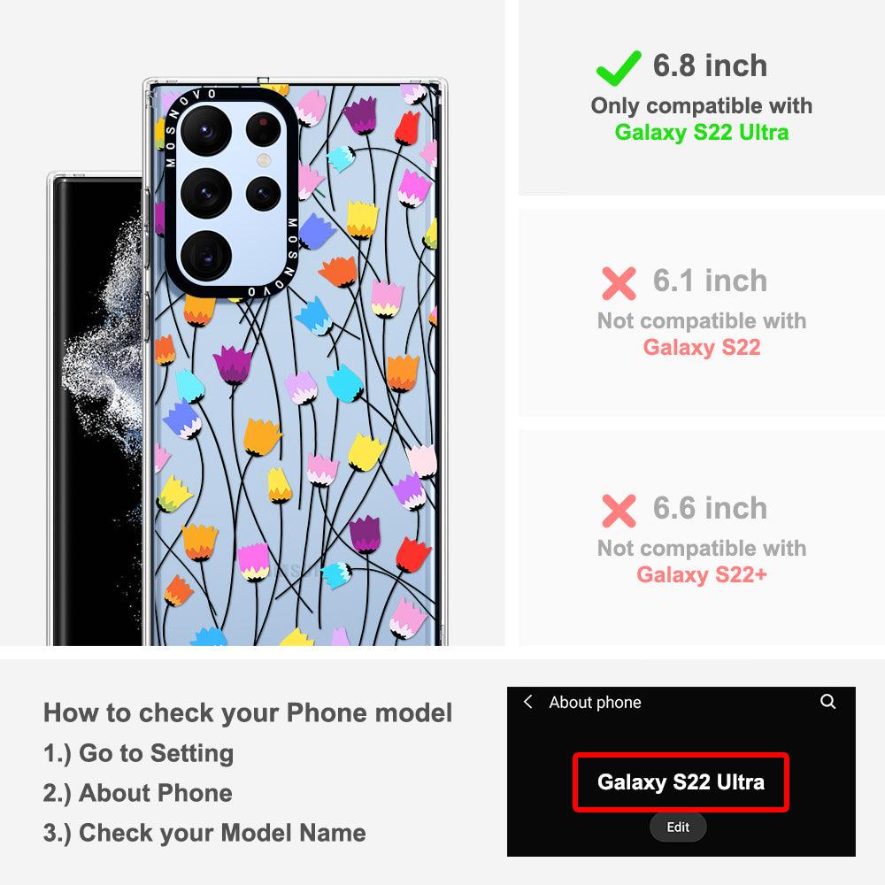 Rainbow Tulips Phone Case - Samsung Galaxy S22 Ultra Case - MOSNOVO