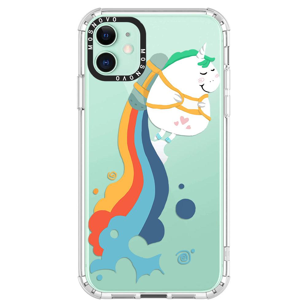 Cute Rainbow Unicorn Phone Case - iPhone 11 Case - MOSNOVO