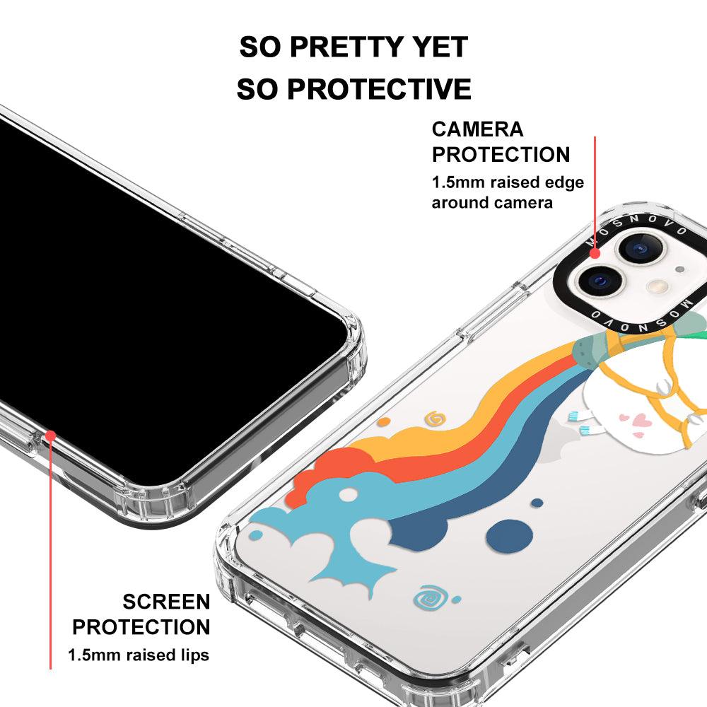 Rainbow Unicorn Phone Case - iPhone 12 Mini Case - MOSNOVO
