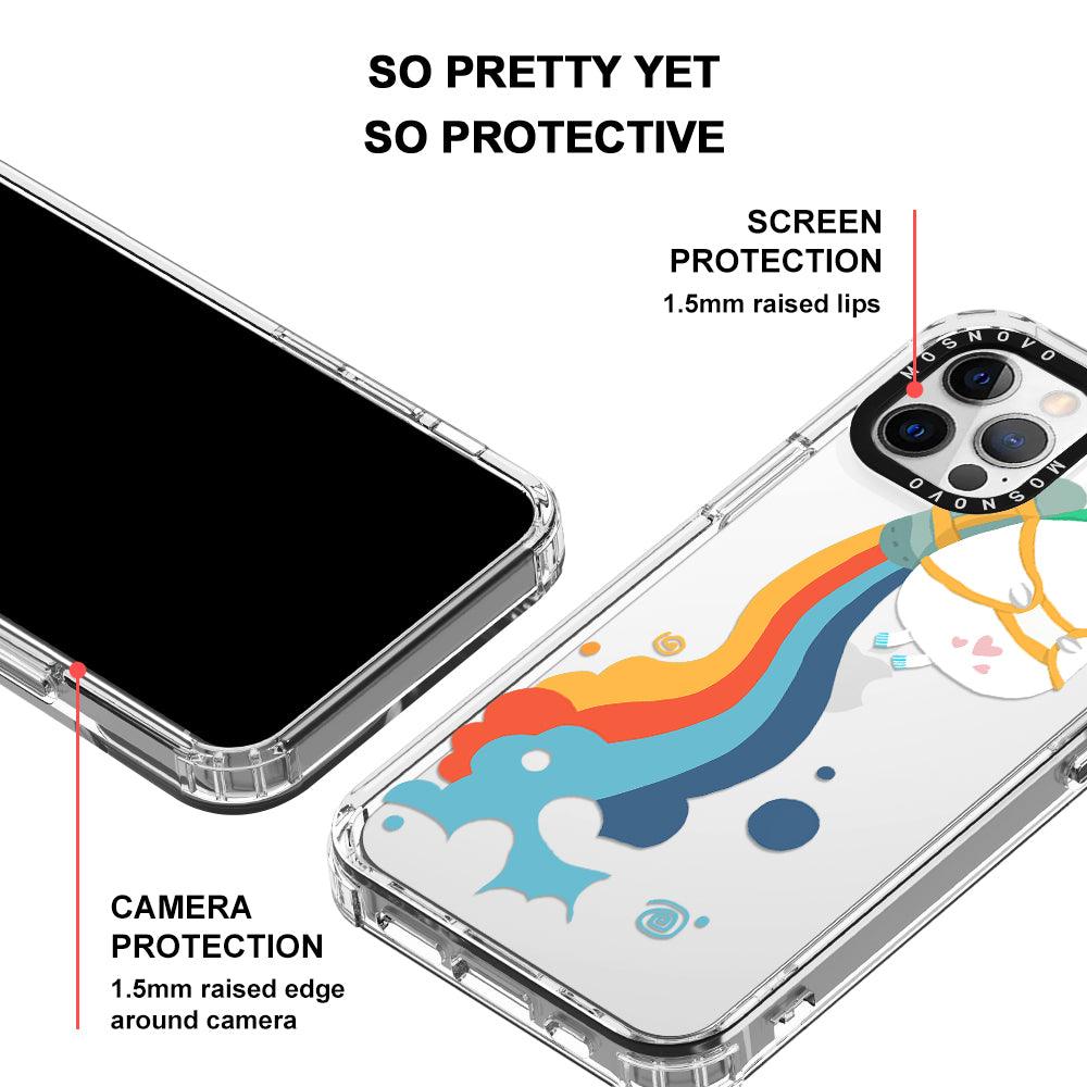 Cute Rainbow Unicorn Phone Case - iPhone 12 Pro Case - MOSNOVO