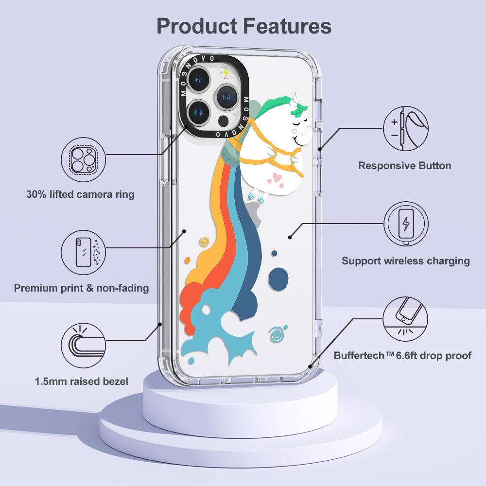 Cute Rainbow Unicorn Phone Case - iPhone 12 Pro Case - MOSNOVO