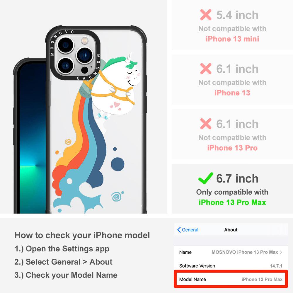 Cute Rainbow Unicorn Phone Case - iPhone 13 Pro Max Case - MOSNOVO