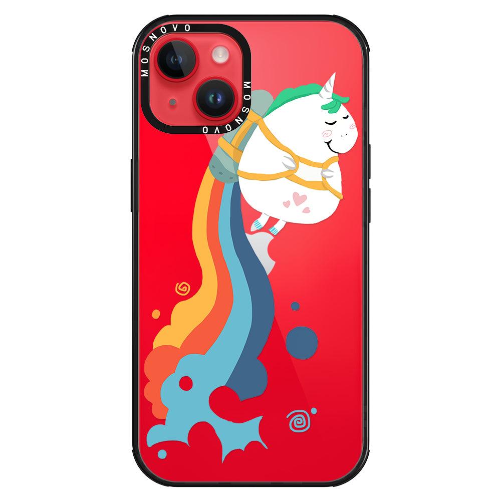 Cute Rainbow Unicorn Phone Case - iPhone 14 Plus Case - MOSNOVO