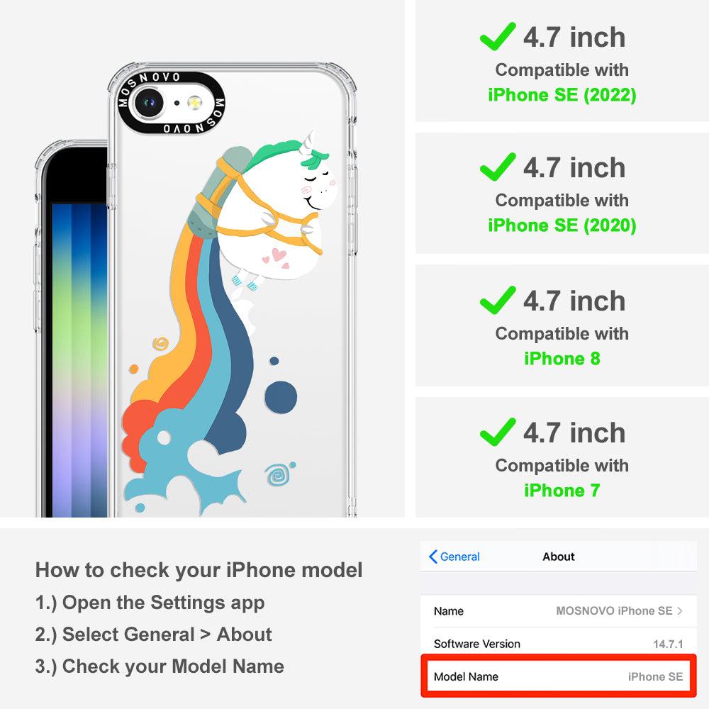 Cute Rainbow Unicorn Phone Case - iPhone SE 2020 Case - MOSNOVO