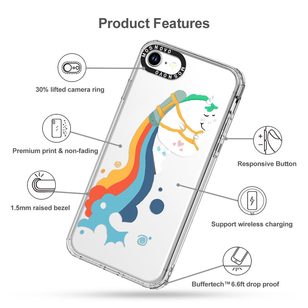 Cute Rainbow Unicorn Phone Case - iPhone SE 2022 Case - MOSNOVO