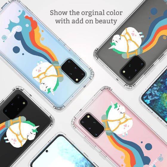 Cute Rainbow Unicorn Phone Case - Samsung Galaxy S20 Plus Case - MOSNOVO