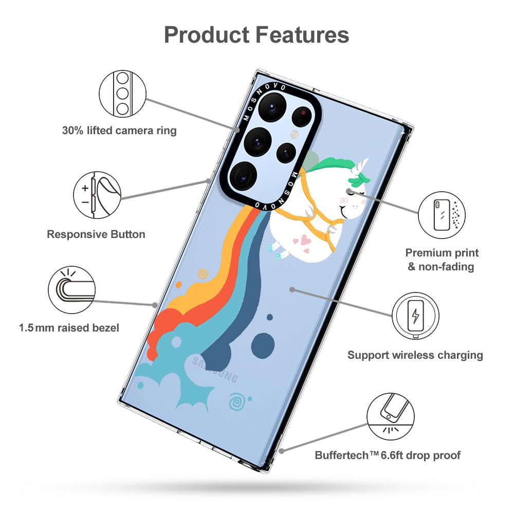 Rainbow Unicorn Phone Case - Samsung Galaxy S22 Ultra Case - MOSNOVO