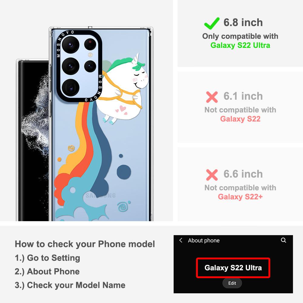 Rainbow Unicorn Phone Case - Samsung Galaxy S22 Ultra Case - MOSNOVO