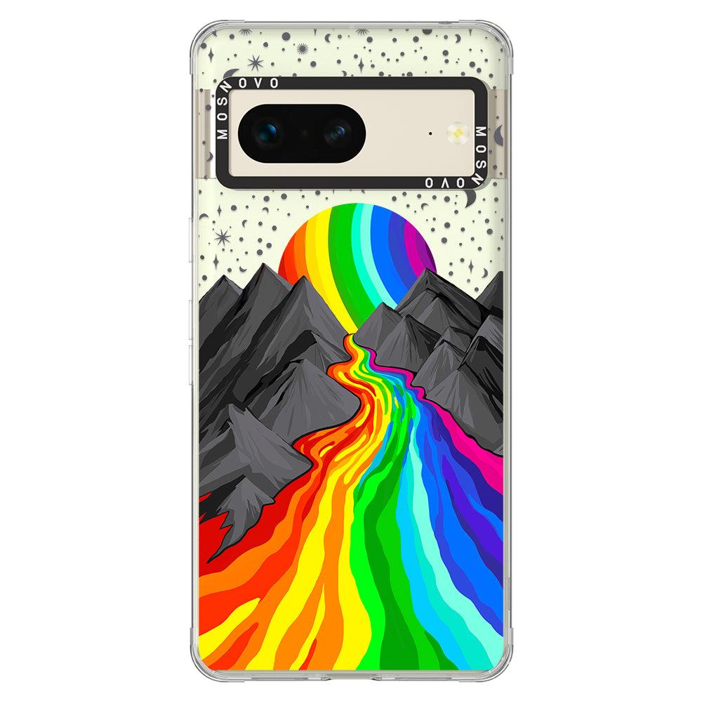 Rainbow Volcano Phone Case - Google Pixel 7 Case - MOSNOVO