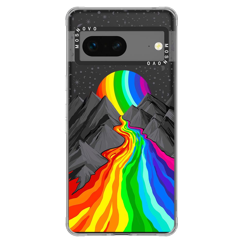 Rainbow Volcano Phone Case - Google Pixel 7 Case - MOSNOVO