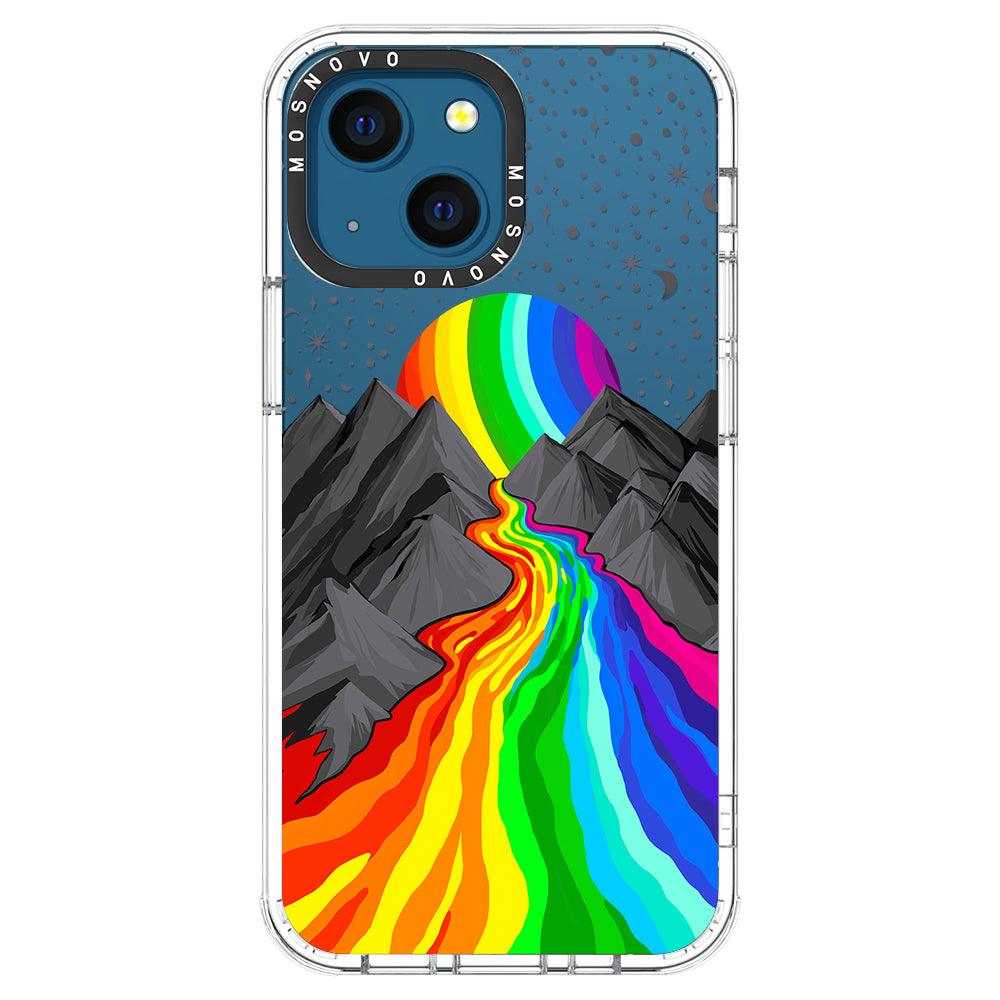 Rainbow Landscape Phone Case - iPhone 13 Mini Case - MOSNOVO