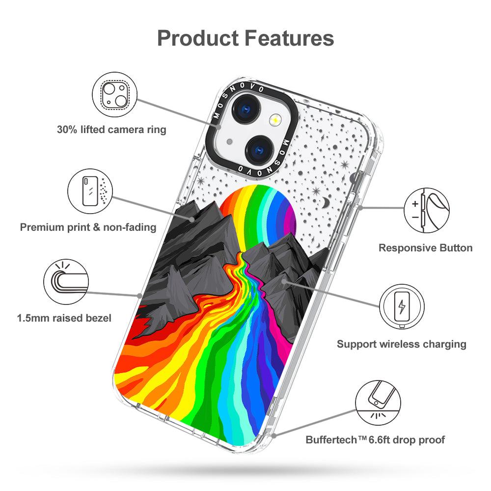 Rainbow Landscape Phone Case - iPhone 13 Mini Case - MOSNOVO