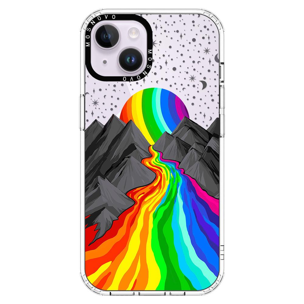 Rainbow Landscape Phone Case - iPhone 14 Plus Case - MOSNOVO