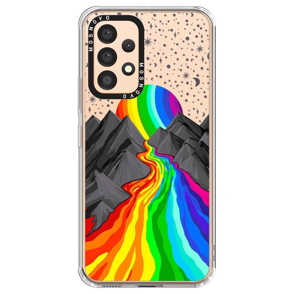 Rainbow Volcano Phone Case - Samsung Galaxy A53 Case - MOSNOVO